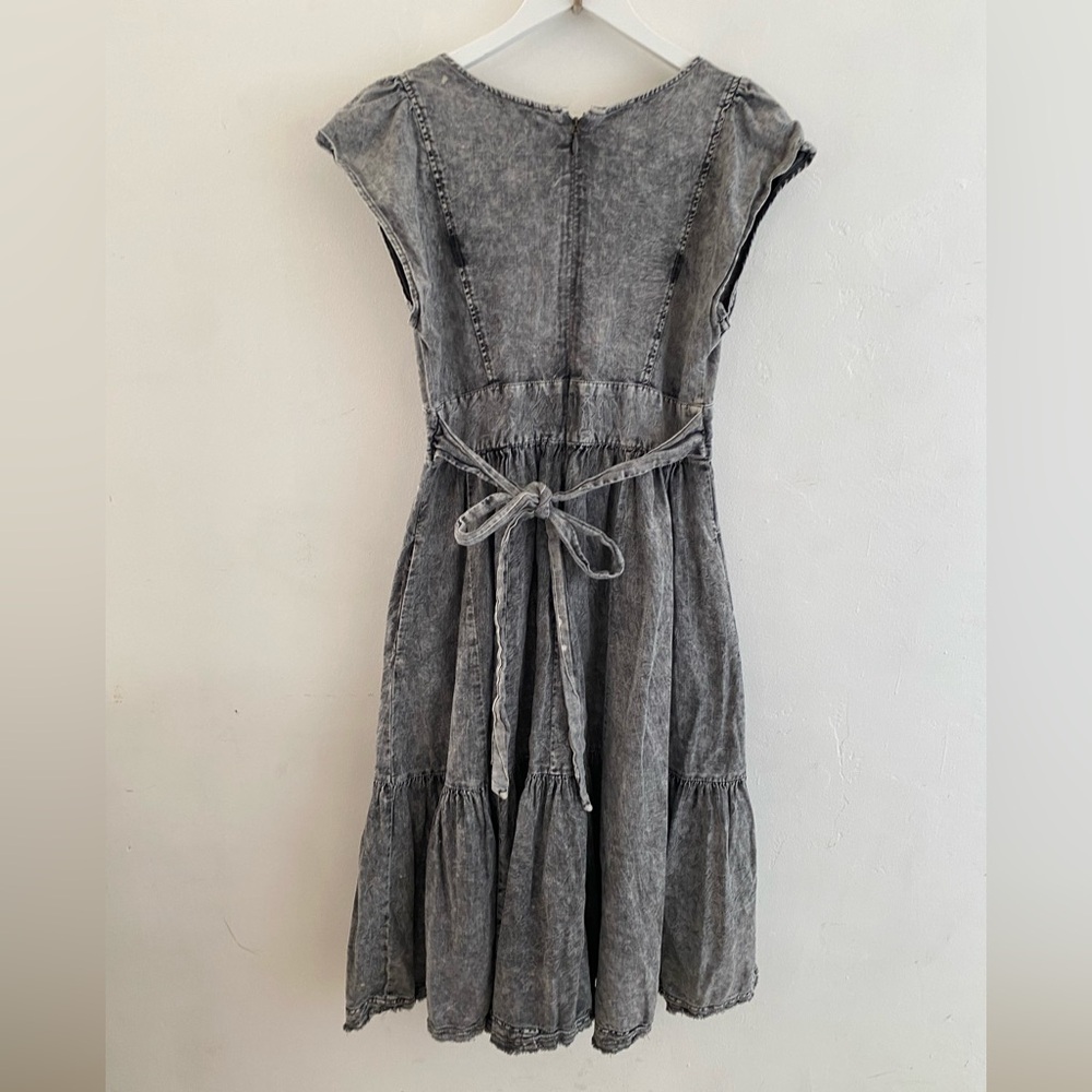 Denim Midi Dress Pilcro by Anthropologie  Charcoal Dress Denim Midi - Picture 6 of 12